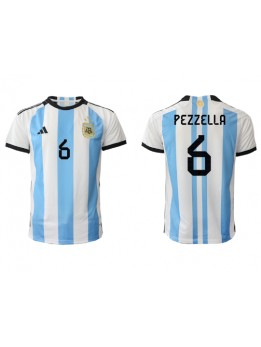 Billige Argentina German Pezzella #6 Hjemmedrakt VM 2022 Kortermet